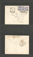 Australia. 1895 (27 Aug) Glenflg, SA - UK, Surrey, Haslemere (28 Sept) Multifkd Envelope 2 1/2d Blue (x3) Endorssed "RMS - Altri & Non Classificati