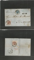 Austria. 1854 (20 June) NBH Wien - Romania, Bukarest (28 June) Via Pesth (Hungary) Registered EL Fkd 6 Kr (x2) One Rever - Other & Unclassified
