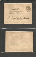 Austria. 1896 (11 May) Wien - Spain, Madrid. 2 Heller Brown Stat Wrapper, Central Cds. XF + Better Destination. - Other & Unclassified