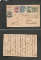 Austria - Stationery. 1922 (7 Oct) Linz - Switzerland, Luzern (9 Oct) 12 1/2 Gr Green Stat Card + 3 Adtls + Taxed + Arri - Altri & Non Classificati