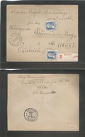 Belgium - Xx. 1911 (21 June) Ukkel - Austria, Prague, Bohemia. Registered Multifkd Envelope + R-label, Tied Cds. - Other & Unclassified