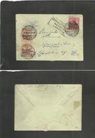 Belgium - Xx. 1917 (27 Nov) Gouvy - Germany, Baden, Spenzouh. Germania Ovptd Issue. Multifkd Env + German Censor Ccachet - Autres & Non Classés