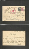 Belgium - Xx. 1940 (17 March) Arlon - Bruxelles. 40c Lilac / Cream Paper + Adtl. Red Cross / Refugees Center. Red Cachet - Andere & Zonder Classificatie