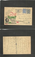 Belgium - Xx. 1943 (15 Dec) O.L.A Bruxelles - Portugal, Lisbon. 50c Blue Advertising Aspro Color Illustrated Stat Card + - Other & Unclassified