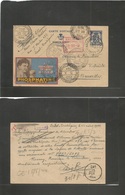 Belgium - Xx. 1944 (23 Aug) Leval, Trahegries - Bruxelles. 50c Blue Advertising Illustrated Phosphatine Stat Card. Well  - Altri & Non Classificati