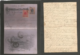 Brazil -Stationary. 1903 (17 June) Tanquary - Germany, Wurttemberg, Rentlingen 200 Rs Orange / Blue Stat Card Billete +  - Sonstige & Ohne Zuordnung