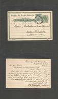 Brazil -Stationary. C. 1924 (19 Sept) Sarandy, Via Carasinho, Rio Grande Sul - Germany, Berlin. 50rs Green Stat Card + 5 - Sonstige & Ohne Zuordnung
