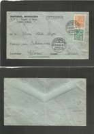 Brazil - Xx. 1936 (Dec) Faria Lemos, Minas - Switzerland, Glarus. Unsealed Fkd Envelope. Swiss Arrival Cachet. Lovely It - Other & Unclassified