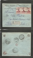 Bulgaria. 1926. Sofia - Italy, Asti (28 July) Via Trieste. Registered Multiple Fine Usage Envelope. - Andere & Zonder Classificatie