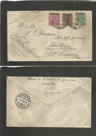 Burma. 1938 (April) Nanitu - Switzerland, Malters (5 May) Overprinted British India Issue. Tricolor Fkd Envelope. Fine. - Birmania (...-1947)