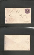 Chile - Stationery. 1875 (19 June) Puerto Montt - Anard. De La Rue Type TJ. PSE, 141x85 Mm 5c Lilac / Ivory Plain Paper  - Chili