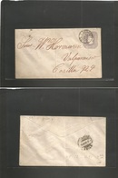 Chile - Stationery. 1889 (14 July) Quillota - Valp (14 July) 5c Lilac Stat Env Format G. On Plain Ivory Paper. Scarce Pe - Chili