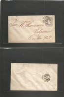 Chile - Stationery. 1889 (14 July) Quillota - Valp (14 July) 5c Lilac Stat Env Format G. On Plain Ivory Paper. Scarce Pe - Cile