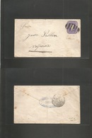 Chile - Stationery. 1890 (Oct) Llai Llai - Valp (11 Oct) 5c Intense Lilac On Ivory Paper Doble Lines Wmk At 160º And 200 - Chile