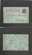 Chile - Stationery. 1890 (10 Dec) Talcahuano - Concepción (10 Dec) 2c Red Stat Card + Early "rings" Cancel Type. Fine +  - Chili