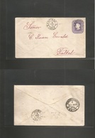 Chile - Stationery. 1891 (3 Feb) Santiago - 3 (RR) Substat - Taltal (31 Marzo 91 !!) NY - II - K Print, Size 3, 141x82mm - Chili