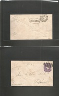 Chile - Stationery. 1892 (Sept) Colcao - Valp (15 Sept) 5c Lilac On Ivory Paper With Lines Post NY-K, 140X82, With Rever - Cile