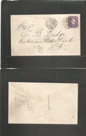 Chile - Stationery. 1897 (15 Dec) Valparaiso Local Usage. 5c Intense Lilac Stat Envelope. Small Type "conducción Gratuit - Chile