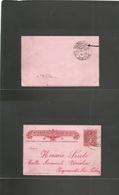 Chile - Stationery. 1898 (11 June) Valp Local Usage "Conduccion Gratuita / 9am" Scarce Small Type + Large On Depart. Add - Chile