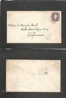 Chile - Stationery. 1900 (9 April) Coquimbo - Valp. 5c Lilac On Cream Stat Env Doble Lines At 120º And 210º Respectively - Chile