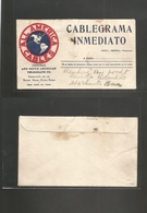 Chile - Xx. C. 1921. Cablegrama Inmediato. Local Color Envelope With Free Local Delivery To Dutch Minister Passenger Of  - Chile