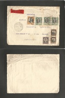 Chile - Xx. 1930 (30 Abr) Valp - Barcelona, Spain. Air Multifkd Front Incl 10 Peso Air Stamp Rate 26 Pesos + Dest. - Chile
