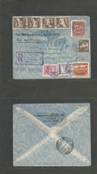 Chile - Xx. 1939 (22 Sept) Taltal - Netherlands, DenHaag. Registered Airmail Mutifkd Envelope. Via Air France. One Of La - Chili