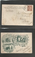 China - Xx. 1907 (11 Dec) Newchwang - Norway, Honefos. Fkd Gauss Aus Ppc 4c Brown, Tied Bilingual Cachet. Endorssed Via  - Autres & Non Classés