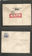 China. 1943. Manchuria, Japan Occupation. Dairen INPO. Fkd Envelope With Reverse Censored Control Label, Tied Cds. Fine  - Other & Unclassified