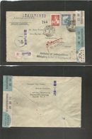 China - Xx. 1944 (8 March) Japanese Occup Manchuria. Harbin - Sweden. Helsinghorg. A Fantastic Late WWII East West Air C - Sonstige & Ohne Zuordnung