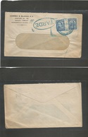 Colombia. 1919. Barranquilla International Usage Rate. Fkd Env At 8c Rate + Blue Cds + Oval "TARDE" (xxx) VF. - Colombia