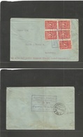 Colombia. 1923 (15 Ago) Puerto Wilches (Santander) - Germany, Hamburg (22 Sept) Multifkd Env 2c (x5) Violet Cachet. Fine - Colombie