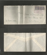 Colombia. 1926. Honda, Tolima - UK, London. Via Santa Marta 8c Rate Fkd Env, Boxed Lilac Ds. VF. - Colombie