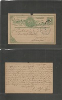 Costa Rica. 1903 (2 June) Sipnovio - San Jose (8 June). Addressed To Seminario. Via Livorn (6 June) 2c Green Stat Card.  - Costa Rica