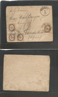 Czechoslovakia. 1897 (3 Nov) Austrian Postal Admin, Fulnek - Landskron, Brunnen (4 Nov) Stampless Envelope, Taxed + (4x) - Autres & Non Classés