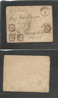 Czechoslovakia. 1897 (3 Nov) Austrian Postal Admin, Fulnek - Landskron, Brunnen (4 Nov) Stampless Envelope, Taxed + (4x) - Other & Unclassified