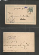 Czechoslovakia. 1900 (9 June) Barnwald, Rokitanitz, Bohemia - Germany, Berlin (11 June) 5h Green Stat Card. Fine Used Cd - Autres & Non Classés
