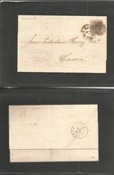 Denmark. 1881 (7 June) Kph - Spain, Cadiz (12 June) EL Full Text Fkd 20ore Bicolor "86" Rings Cds. VF. Better Scarce Des - Other & Unclassified