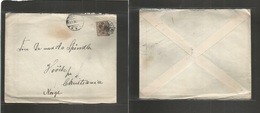 Denmark. 1928 (Jan) ERRINDLEV - Norway, Hovik Via Rodby. Fkd 20ore Env, Flemish Village Name. Fine. - Other & Unclassified