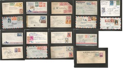 Dominican Rep. 1927-1950. Registered Mail Selection Of 17 Better Usages / Multiples / Town Cancels. Includes A Diplomati - Dominikanische Rep.