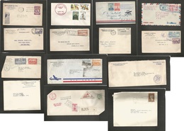 Dominican Rep. 1929-50s. Slogan Cachets / Rolling Cancels / Paquebot + Diplomatic Mail Selection Of 14. Very Good Lot. - Dominicaine (République)