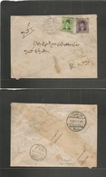 Egypt. 1942 (21 Oct) R- Parliament - Alexandria (22 Oct) Via Cairo. Local Registered + Reverse P.O. Seal, Tied, Fkd Enve - Autres & Non Classés