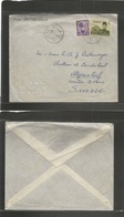 Egypt. 1947 (26 Nov) Minia - Switzerland, Utzenstorf. Via Swiss Air. Fkd Env. Fine Cds Appliance. - Other & Unclassified