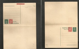 Estonia. C. 1940. 3 Diff Mint Stationaries / One Is Doble / 2 Diff Values On Same Card. Fine. - Estonie