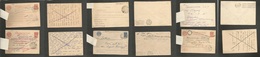 Estonia. 1941 (25 March - 4 Aug) 1st Russian Occupation A Rare Group Of Six Used / Intervened Postal Stationary Cards On - Estland