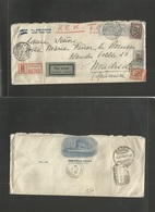Finland. 1928 (30 June) Helsingors, Helsinki - Spain, Madrid (6 July) Via Paris (3 July) Registered Multifkd Envelope At - Altri & Non Classificati