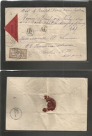 France - Xx. 1903 (6 Sept) Paris - Germany, Berlin (8 Sept) Registered Cash Reimboursement Single 50c Fkd Env + Red Spec - Altri & Non Classificati