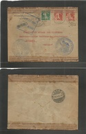 France - Xx. 1915 (9 Sept) Nogenten Bassigny - Switzerland, Luzern (15 Sept) WWI Censored + Red Cross Cacheted Usage. Ar - Altri & Non Classificati