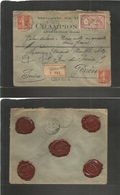 France - Xx. 1915 (6 Oct) Bourg De Peage - Switzerland, Geneve. Registered INSURED Multifkd Envelope Incl Semeuse Issue  - Altri & Non Classificati