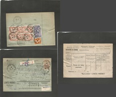 France - Xx. 1922 (13 Apr) Mulhouse, Rhin - Norway, Kristiania (25 Apr) Registered Postal Package Multifkd Receipt Incl  - Other & Unclassified